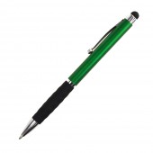 Пластиковая ручка-стилус с логотипом с поворотным механизмом.